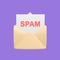 spam messages 3d icon model cartoon style concept. render illustration