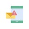 Spam smartphone message icon. Simple color vector elements of hacks icons for ui and ux, website or mobile application