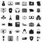 Spam virus icons set, simple style