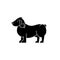 Spaniel black icon, vector sign on isolated background. Spaniel concept symbol, illustration