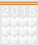 Spanish 2015 calendar