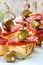 Spanish appetizers with anchovy fillets