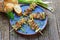 Spanish appetizers with grilled pork