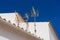 Spanish architecture, white roofs with antennas