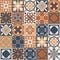Spanish Azulejo style seamless pattern, brown beige design, vector illustration