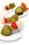 Spanish banderillas, skewers with pickles