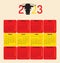 Spanish calendar for 2023. Bull head