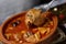 Spanish callos, a beef tripe stew with chickpeas