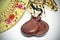 Spanish castanets, hand fan and peineta