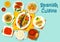 Spanish cuisine healthy lunch icon design