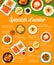 Spanish cuisine restaurant food menu template
