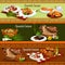 Spanish cuisine traditional food banners