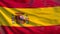 Spanish flag. 3d illustration of waving flag of Spain
