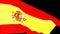 Spanish flag waving - 3D rendering video