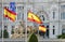 Spanish flags at half mast in Cibeles