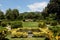 The Spanish garden inside the park of the royal villa of Marlia