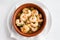 Spanish garlic shrimp in pot