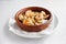 Spanish garlic shrimp in pot