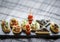 Spanish gourmet creative tapas mixed snack platter set