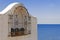 Spanish grated window in the Mediterranean Sea