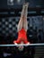 Spanish gymnast Cintia Rodriguez competes in the uneven bars