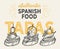 Spanish illustrations - tapas for restaurant