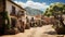 Spanish Knockdown: Uhd Image Of An Old Spanish Village In The Morning