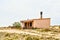 spanish landscape view of european countryside in bardenas reales desert park spain