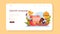 Spanish learning web banner or landing page. Language school