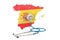 Spanish map with stethoscope, national health care concept, 3D r