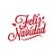 Spanish Merry xmas lettering - Feliz Navidad on white background