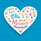 Spanish Mothers Day floral card for moms love