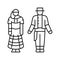 spanish national clothes line icon vector illustration