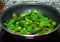 Spanish national food - fried green Padron peppers