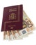 Spanish Passport with Euros