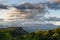 Spanish Pyrenees mountain landscape at dusk