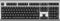 Spanish qwerty SP layout keyboard. Silver black