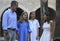 Spanish royal family pose in mallorca at almudaina gardens