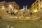 Spanish Steps, fountain, plaza, landmark, night