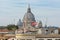 The Spanish Steps in Rome lead from Spanish Square to the Trinita dei Montina Church on top of Pincho Hill. At the foot of the