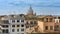 The Spanish Steps in Rome lead from Spanish Square to the Trinita dei Montina Church on top of Pincho Hill. At the foot of the