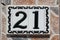 Spanish street number 21