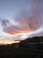 Spanish sunset casts a warm glow onto the clouds