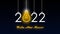 Spanish Text Happy New Year 2022 Light Bulb Animation. creative Idea New Year Concept