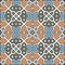 Spanish traditional ornament, Mediterranean seamless pattern, tile design.