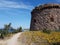 Spanish watchtower in portoscuso sardinia in italy