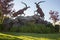 Spanish wild goat roundabout, Losar de la Vera, Spain