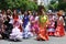 Spanish women in flamenco dresses, Marbella.