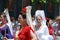 Spanish women in traditional dress, Marbella.