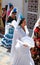 Spanish women in traditional dress, Marbella.